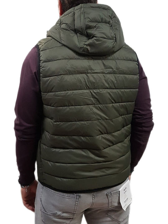 Ärmellos Jacke Puffer Khaki