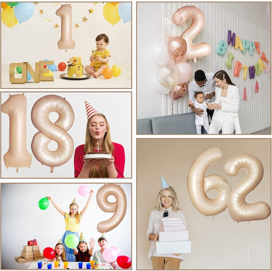 Luftballon Folie Jumbo Zahl 7 Transparent 100cm