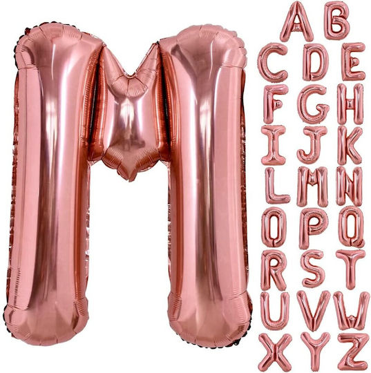 Luftballon Folie Jumbo Buchstabe Μ Rose Gold 100cm