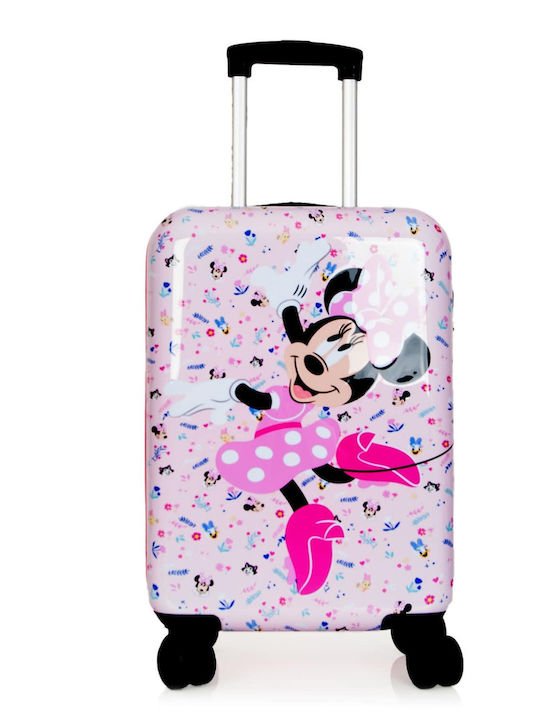 Safta Hard Pink Cabin Suitcase With 4 Wheels