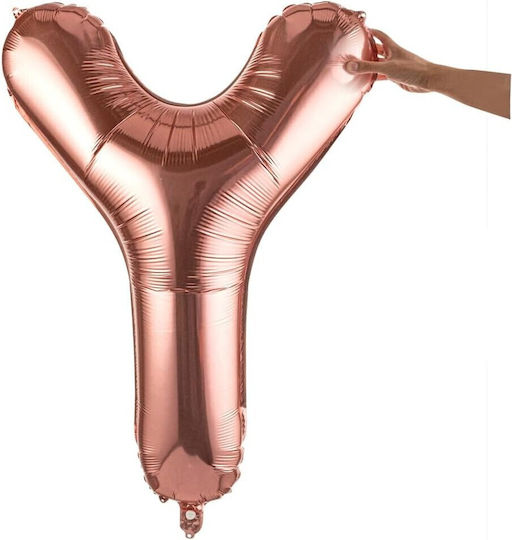 Luftballon Folie Jumbo Buchstabe Υ Rose Gold 100cm