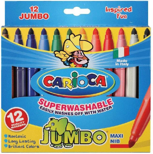 Carioca Jumbo Markere de Desen 6mm Set 12buc