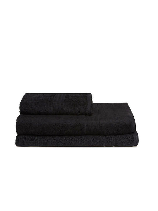 Homelover 3-tlg. Set Badetücher Black Gewicht 500gr/m²