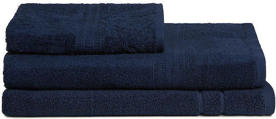 Homelover Bath Towel Set 3pcs Deep Sea Blue Weight 500gr/m²