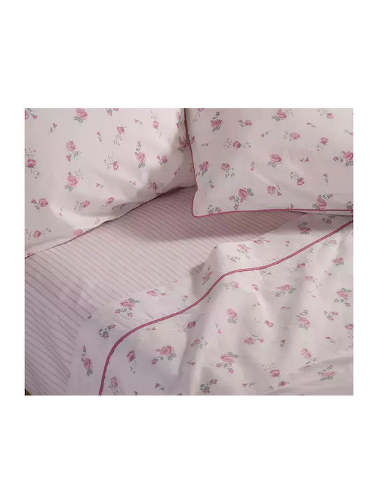 Nef-Nef Homeware Bettwäsche-Set Überdoppel 240x270cm. Loraley Pink 4Stück