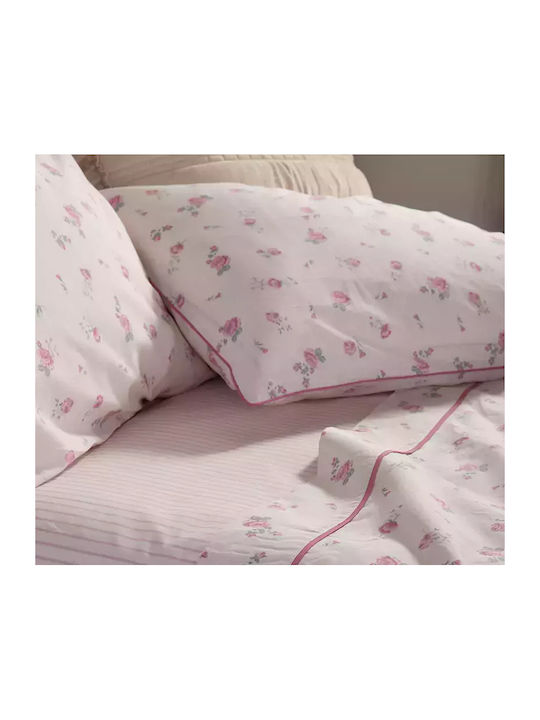 Nef-Nef Homeware Bettwäsche-Set Überdoppel 240x270cm. Loraley Pink 4Stück