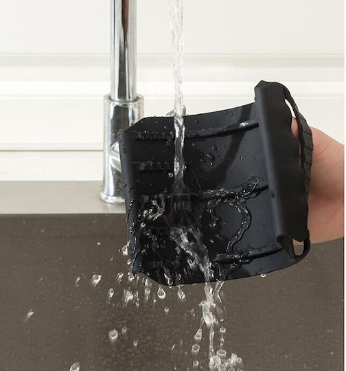 Pot Holder Silicone Black 1pcs