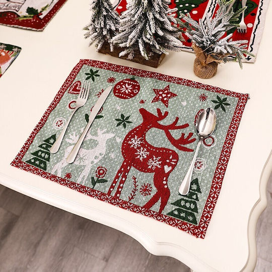 Weihnachtliches Tischgeschirr mit Rentier