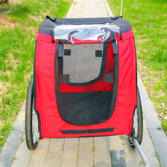 Wiltoc Dog Carrying Red Bicycle Trailer for 40kg Pets L90xW70xH70cm