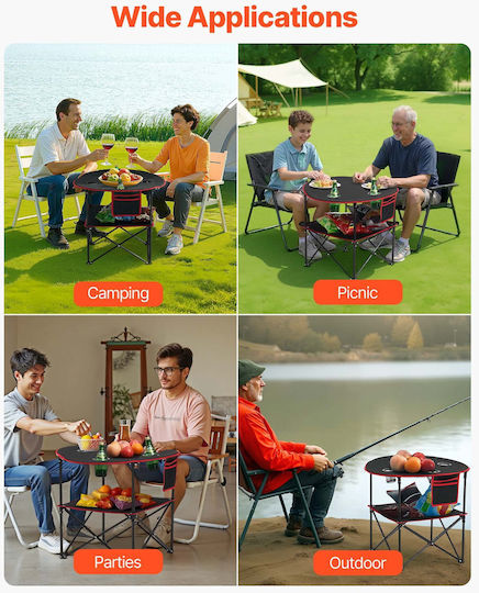 Vevor Table for Camping Foldable Black