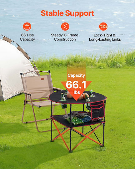 Vevor Table for Camping Foldable Black