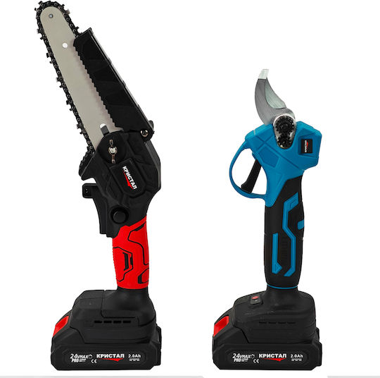 DDT Set Chainsaw Brushless 24V with Batteries 2Ah and Case