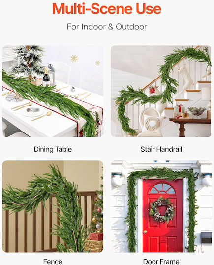 Vevor Christmas Garland Green 1pc
