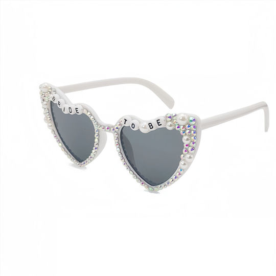 Ochelari Decorativi Flippy Mireasa De Viitor Model Perle Diamante Nuntă Fabricat Buc 15.3 X 5.7 X 14.5 Cm Alb