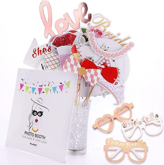 Set 23 Partyzubehör Flippy Fotostand-Requisiten Junggesellinnenabschied Thema Pink