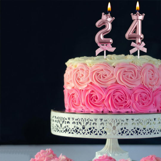 Nummer 2 Kerze Flippy Krone Schleifen Design Kuchen 6 X 2,5 Cm Lila