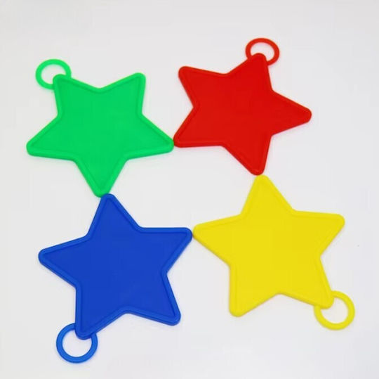 Set 4 Greutăți Balon Helium Flippy 60 Grame 15 Grame Fiecare Plastic Formă Stea Multicolor