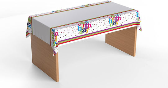Rechteckige Party-Tischdecke Flippy Happy Birthday Collection 180 x 108 cm Pe Kunststoff Wasserdicht Mehrfarbig