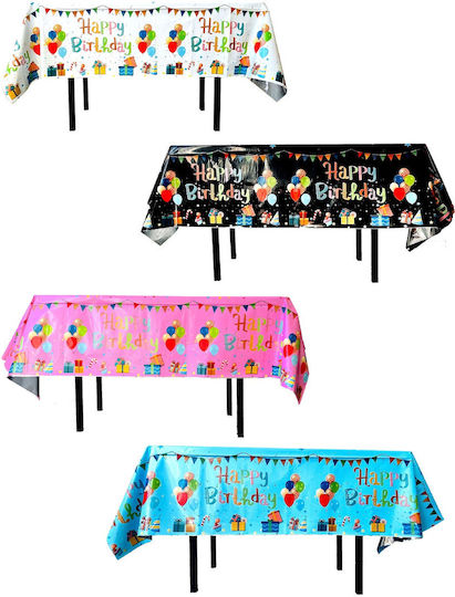 Husă De Masă Flippy Folie Cu Imprimeu Balon La Mulți Ani 137 X 274 Cm Albă