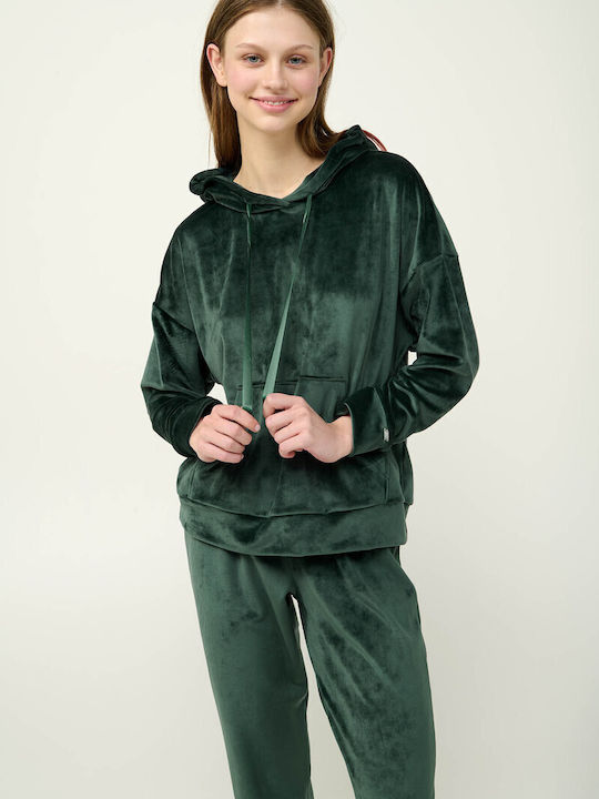 Vamp Winter Damen Pyjama-Set Green Teal