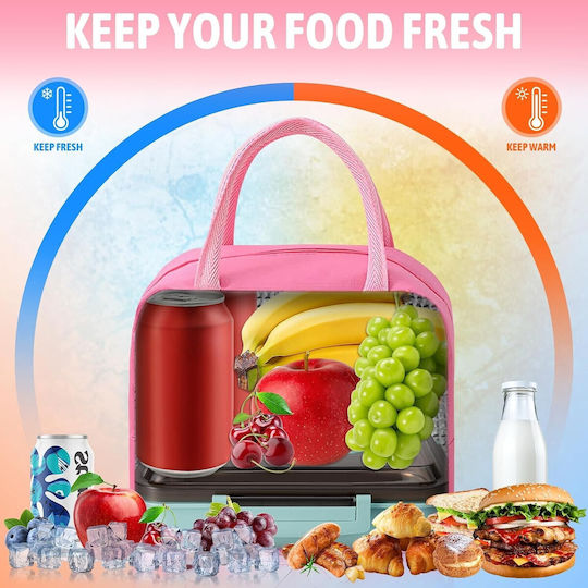 Schulische Isothermische Hand-Lunch-Tasche Rosa 19 x 13 x 23cm