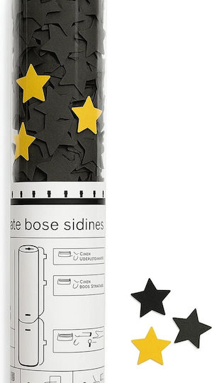 Konfettikanone Flippy 40 Cm Sternmuster Aus Folienpapier Tierverpackung Schwarz