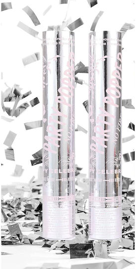 Party Confetti Cannon Flippy Length 30 Cm Silver