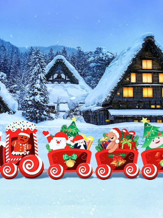 Weihnachtsdekoration Flippy Garten Zug Typ 4 Figuren + Erdspieße Kunststoff Wasserdicht Zug Modell Lebkuchenmann In Lokomotive Mehrfarbig