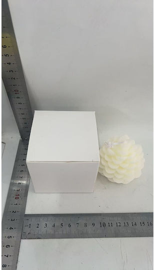 Crăciun Lumânare Alb 7x6.5cm.