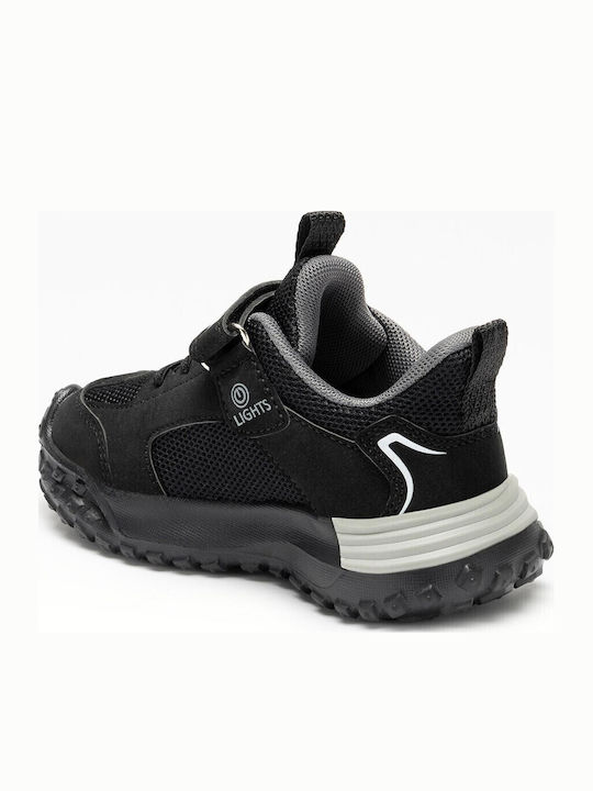 Παιδικά Sneakers με Φωτάκια Μαύρα