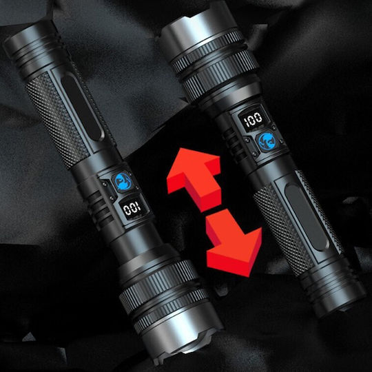 Lumină de lucru și de sit, cu baterie Lanternă LED IP44 cu Luminozitate Maximă 1000lm Negru