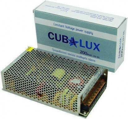 Cubalux Τροφοδοτικό LED IP20 Ισχύος 200W με Τάση Εξόδου 24V