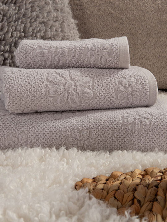 Nef-Nef Homeware Кърпа за ръце Margot 30x50см. Сив Тегло 550гр/кв.м