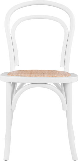 Aliyah Cafe Wooden Chair White 45x54x89cm