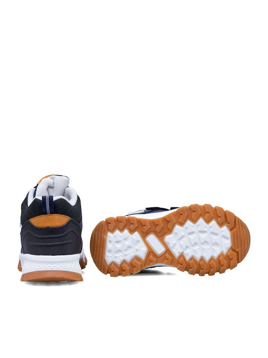 Kids Ankle Boots with Hoop & Loop Closure Navy Blue