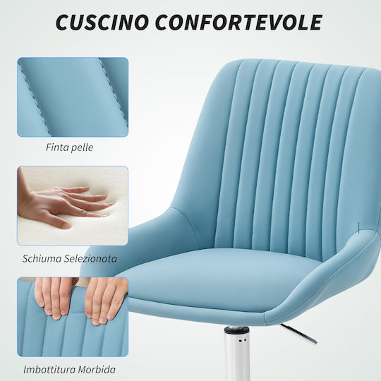 HomCom Office Chair with Adjustable Arms Blue