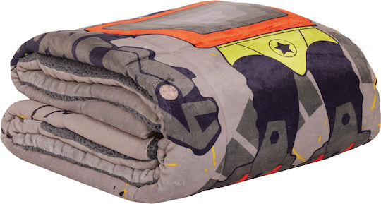 Das Home Kids Duvet Cover Single with Hollowfiber Filling Robotime Grey 160x220cm