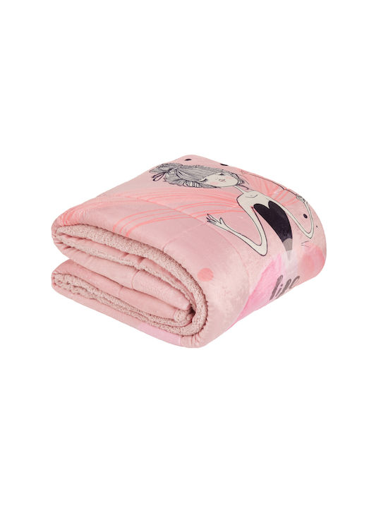 Das Home Kids Duvet Cover Single with Hollowfiber Filling Life Is Magic Pink 160x220cm