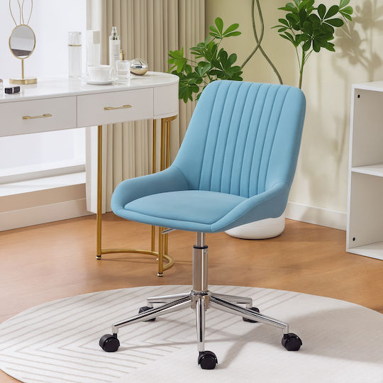 HomCom Office Chair with Adjustable Arms Blue