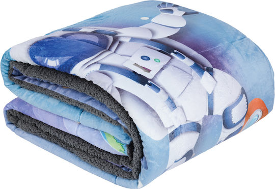 Das Home Παιδικό Κουβερτοπάπλωμα Μονό με Γέμιση Hollowfiber Space Trip Blue, Grey 160x220εκ.