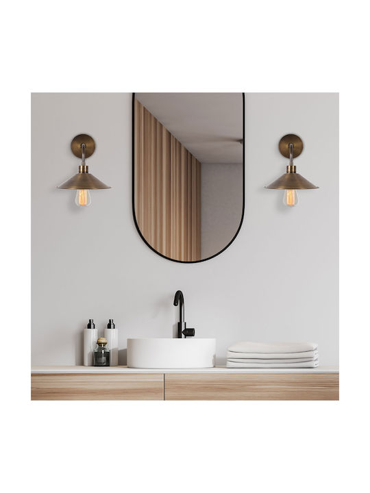 Opviq Berceste Wall Lamp with E27 Gold Socket 24x20cm