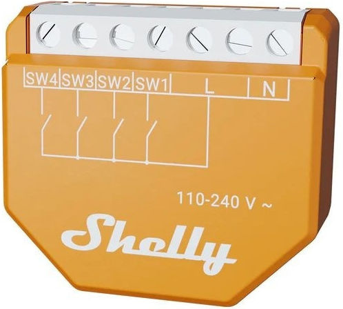 Shelly Wave I4 Intelligenter Schalter Z-Wave Mit Neutral