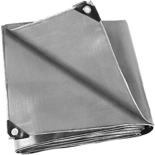 Grasher Водоустойчив Брезент 120гр/кв.м 6x12м. Тип светлина Сив