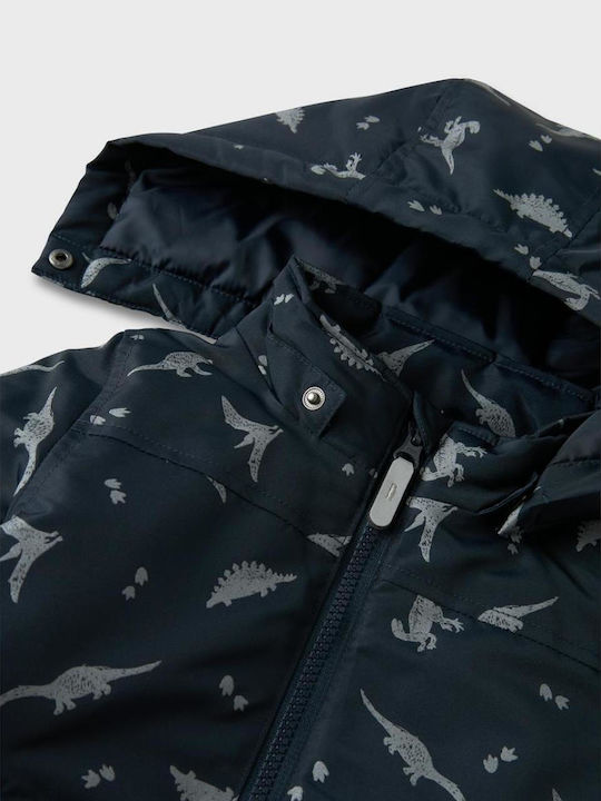 Kids' Casual Jacket with Lining & Hood Dark Sapphire