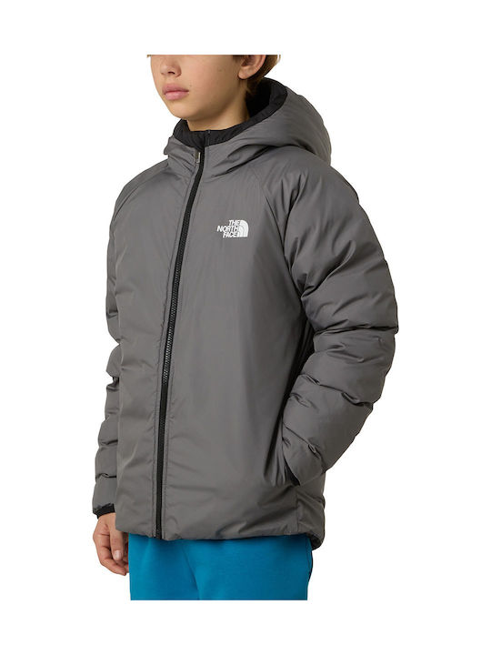 Kids' Sports Jacket Double Sided with Hood Black Reversible Perrito