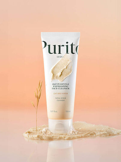 Purito Oat In Gentle Exfoliating Face Cleanser Oat Exfoliation Flawless Skin 150 Ml