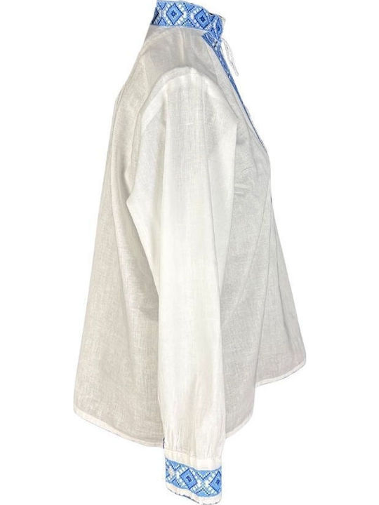 Bluză pentru copii Cu mânecă lungă Crystal White, Blue