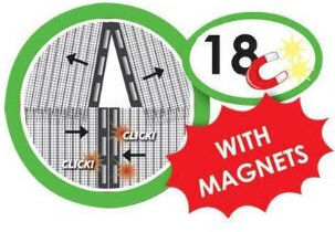 Smartic Plasă Ușa Magnetic Albă din Poliester 100x220cm
