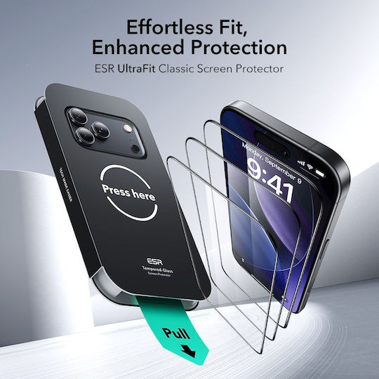 Esr Ultrafit Закалено Стъкло 2 Броя iPhone 17 Pro Max Прозрачен