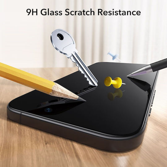 Esr Ultrafit Vollflächig gehärtetes Glas 2 Stücke Für iPhone 17 Pro Schwarz